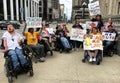 Members of ADAPT of Indiana fear loss of Medicaid money Royalty Free Stock Photo